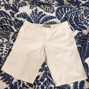 Old Navy White Twill Bermuda Shorts